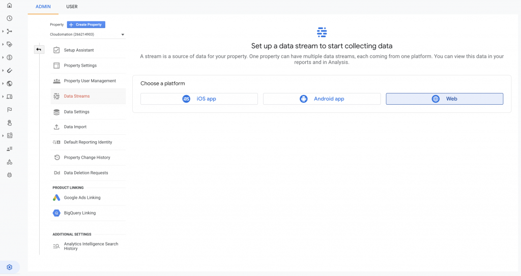 Google Analytics dashboard by Cloudomation