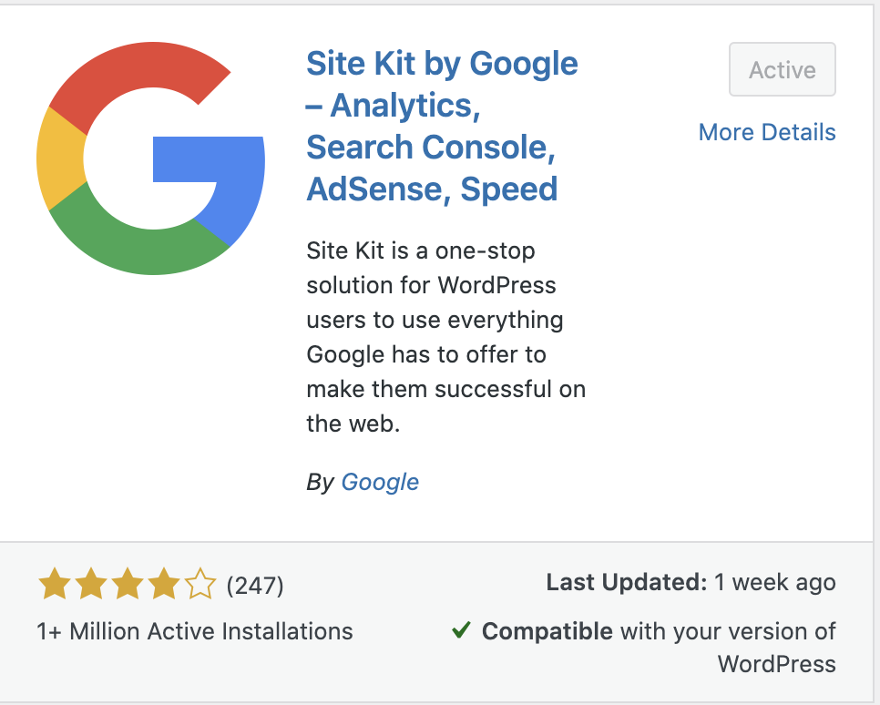 Google Site Kit plugin by Cloudomation