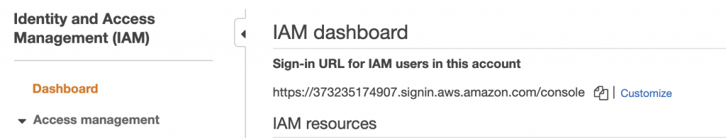 IAM Dashboard Screen by Cloudomation